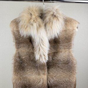 Modern Luxe Faux Fur Vest 🤎 Tan + Cream Collar